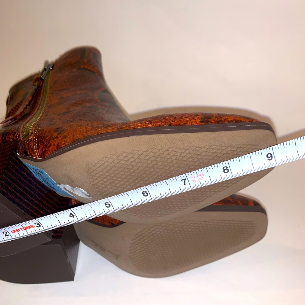 Sam Edleman carlysle dress booties in brown & black  snake print size 6 - Picture 9 of 10